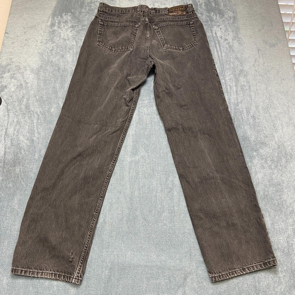 Vintage Arizona Jeans Men 36x36 Black Denim Dark Wash Relaxed Fit Straight Retro